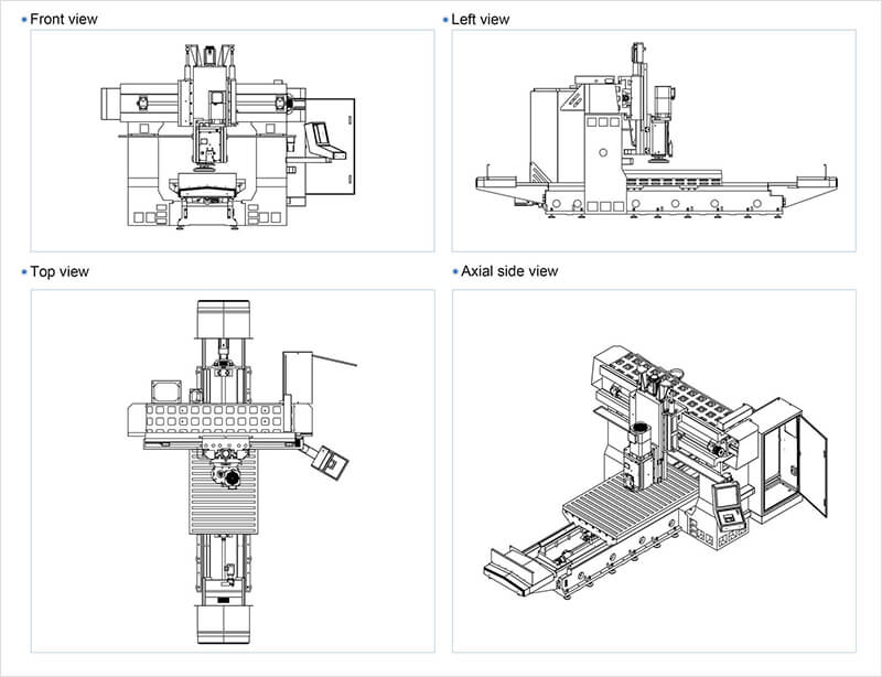 views of gantry milling machine vm-1520nca