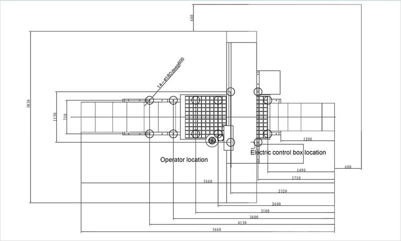 foundation drawing of gantry milling machine vm-1320ncg