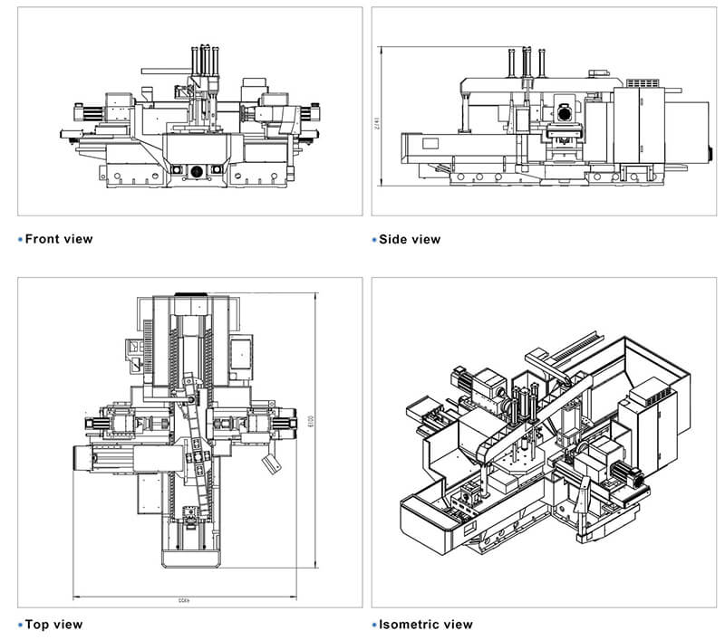 Views of Duplex Milling Machine TH-1500NCA