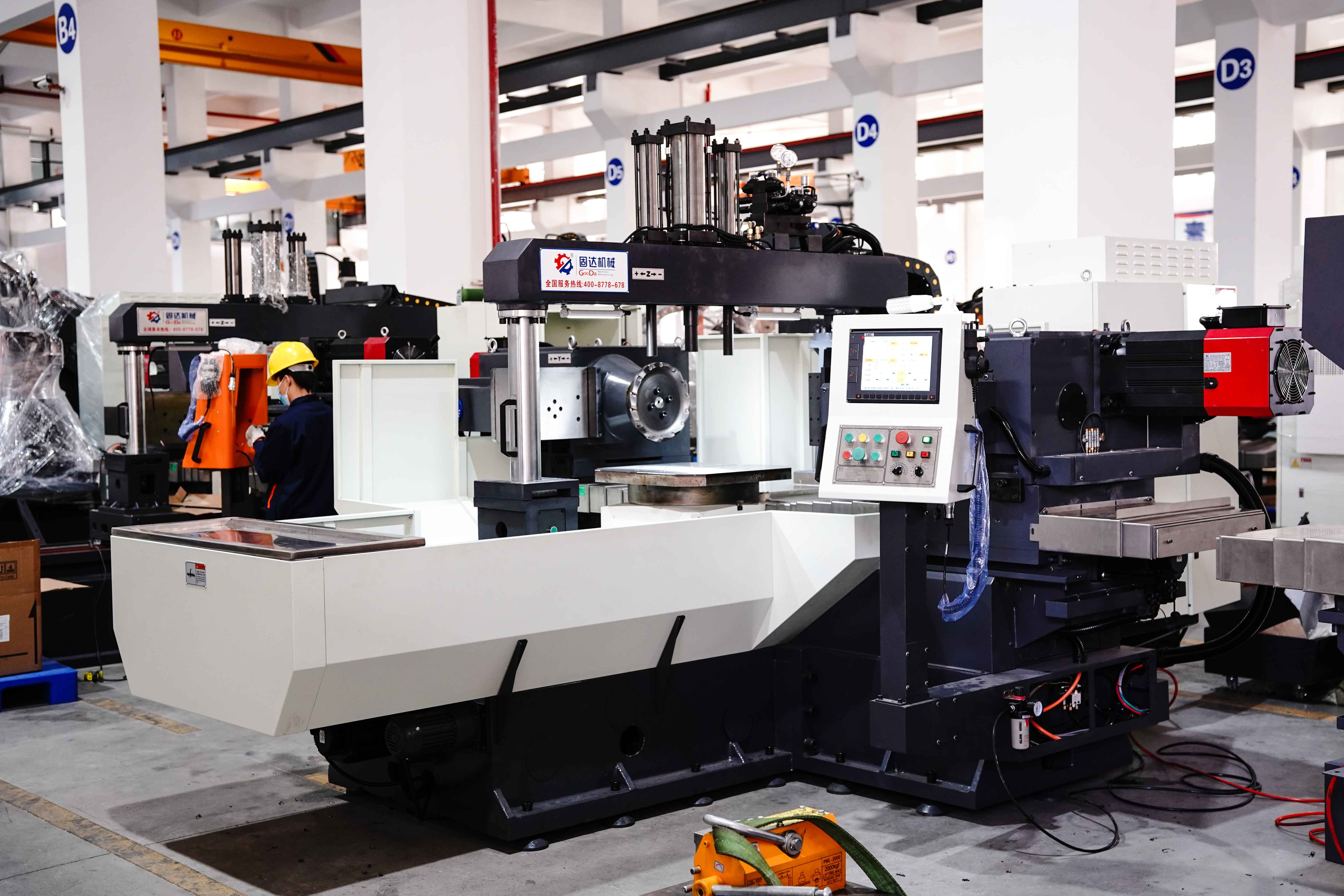 YG-850NCRG GooDa CNC Twin Headed Milling Machine Heavy-cutting gear spindle & Automatically remove chips
